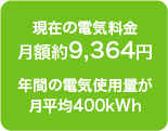 月額約30,884円年間の電気使用量が月平均1000kWh